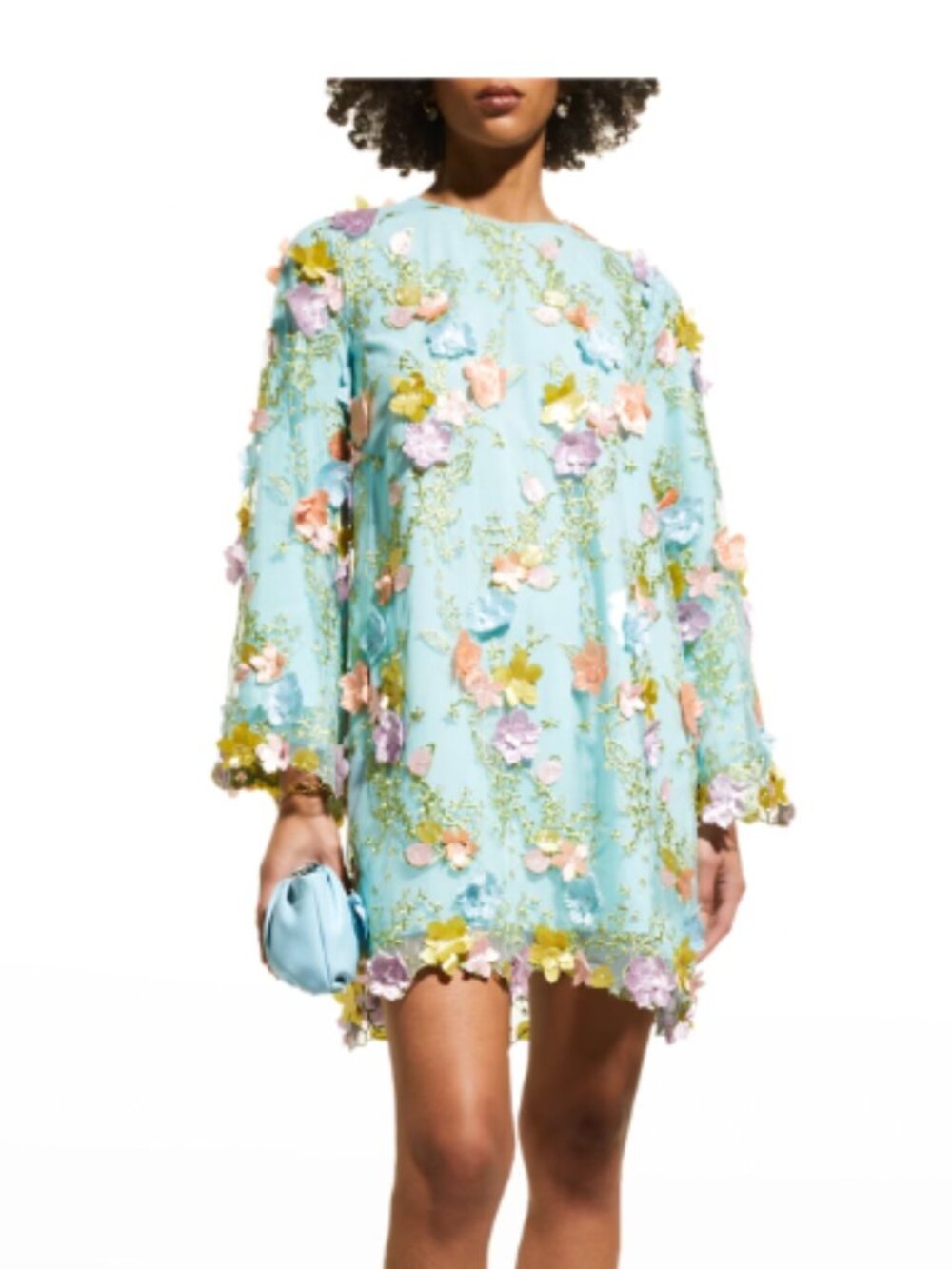 Mestiza New York Flora Lace Mini Dress w/ 3D Flowers Size Large EUC